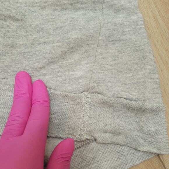 VTG 80s Champion Sweatshirt M USA ETSU Snap Neck Cropped Tri Blend RARE - Picture 5 of 10